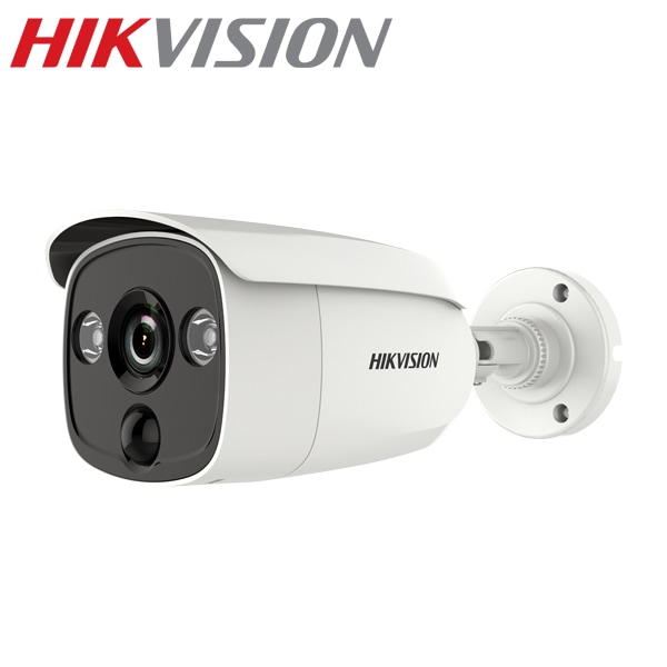 【提携倉庫より発送】[HIKVISION] [TVI-2M] 防犯カメラ/LEDアラームカメラ/侵入検知 LED＋警告アラーム/DS-2CE12D8T-PIRLO/夜間20M EXIR/防水