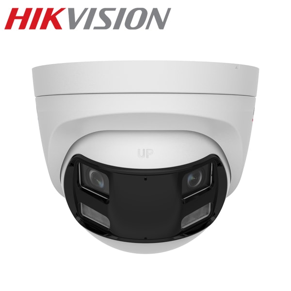 【提携倉庫より発送】[HIKVISION] [ハイブリッド-5M] 防犯カメラ/180度デュアルレンズ 24時間カラー/DS-2CE72KF3TP-DLS/侵入検知ライト＋警告アラーム/夜間40M EXIR/マイク内蔵/防水