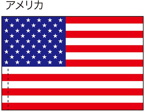 N〕 国旗 アメリカ 手旗 No.19477【受注生産☆3】【繁盛支援カタログ
