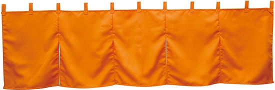 N〕5巾のれん オレンジ 防炎 No.1924【販売終了】 | 【販売終了