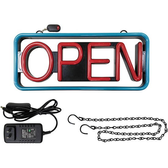 N〕LEDライトサイン OPEN (2色 点滅) No.29938【通常在庫品】【繁盛