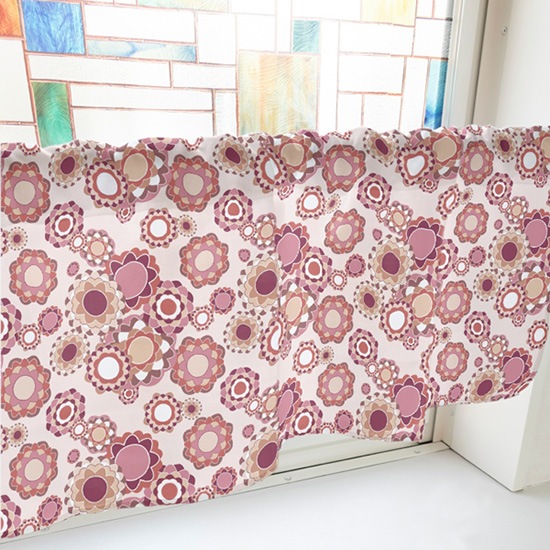 ＊ハンドメイド カフェカーテン＊くすみカラー ピンク花柄 北欧 楽天市場】ai カフェカーテン ポスト投函で送料無料 可愛い ピンク 花