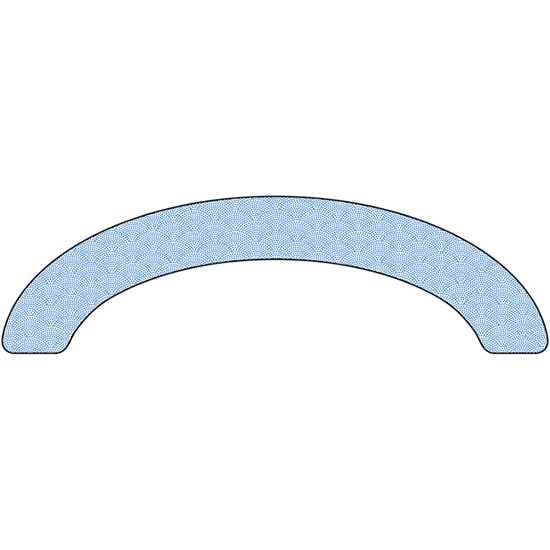 N〕アーチパネル 浪模様 青 NADA-072【受注生産☆5】 | スチレンボード