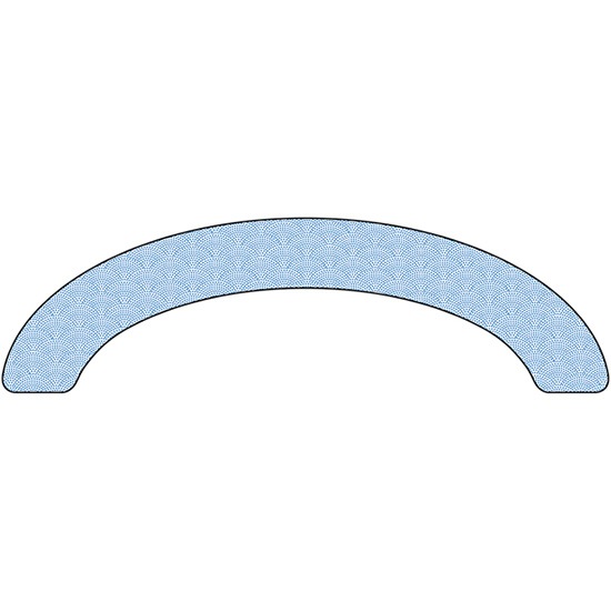 N〕アーチパネル 浪模様 青 NADA-072【受注生産☆5】 | スチレンボード