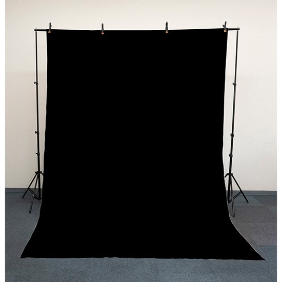 N] 背景布 撮影キット用 黒 幅2000mm No.46516 【通常在庫品