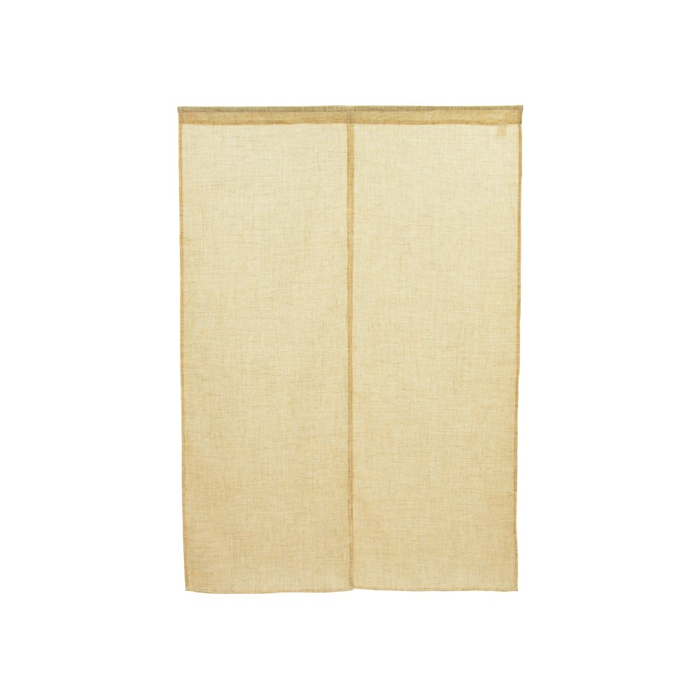 N] 半間のれん 麻風スラブ 無地 H1200mm No.44574 【通常在庫品