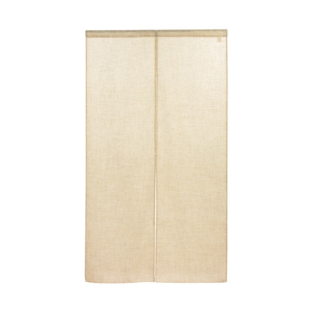 N] 半間のれん 麻風スラブ 無地 H1500mm No.44575 【通常在庫品