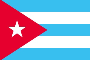 キューバ国旗 カラフル マラカス 青赤白 N〕国旗 キューバ L版 No.22986【取寄商品☆2】【繁盛支援カタログVol