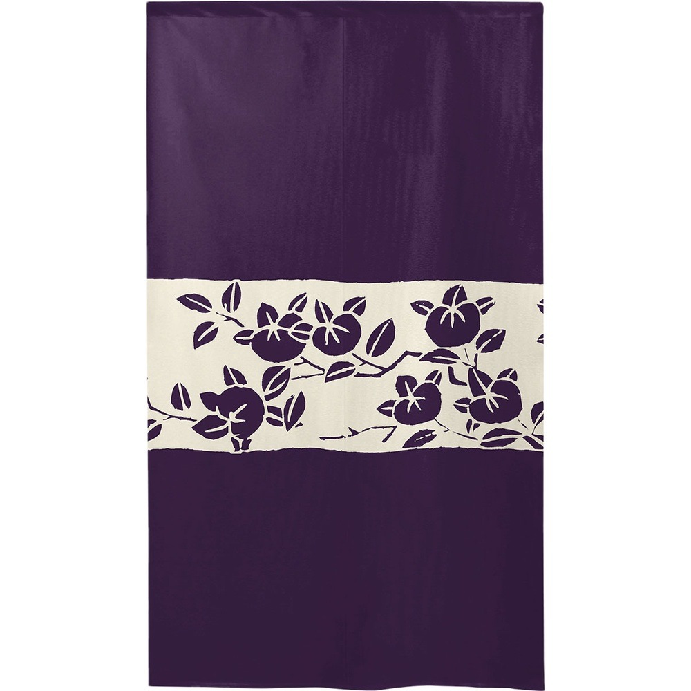 紫の市松模様の暖簾