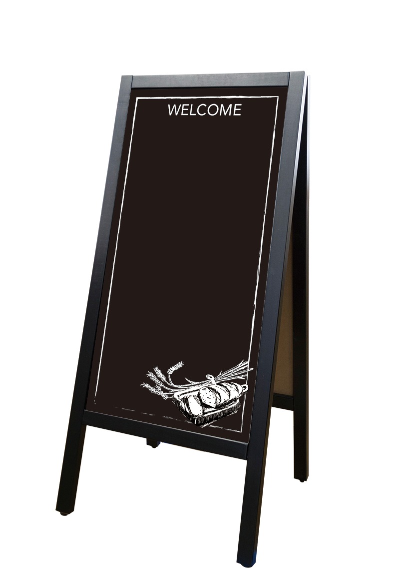 P ﾘﾑ ﾊﾞﾌﾞﾙa型ﾏｼﾞｶﾙ No 24788 白ｲﾗｽﾄ麦ﾊﾟﾝｶｯﾄ 受注生産 5 繁盛支援カタログvol 14 P206 ボード イーゼル A型マジカルボード リムーバブル のぼり屋工房 オンラインカタログ