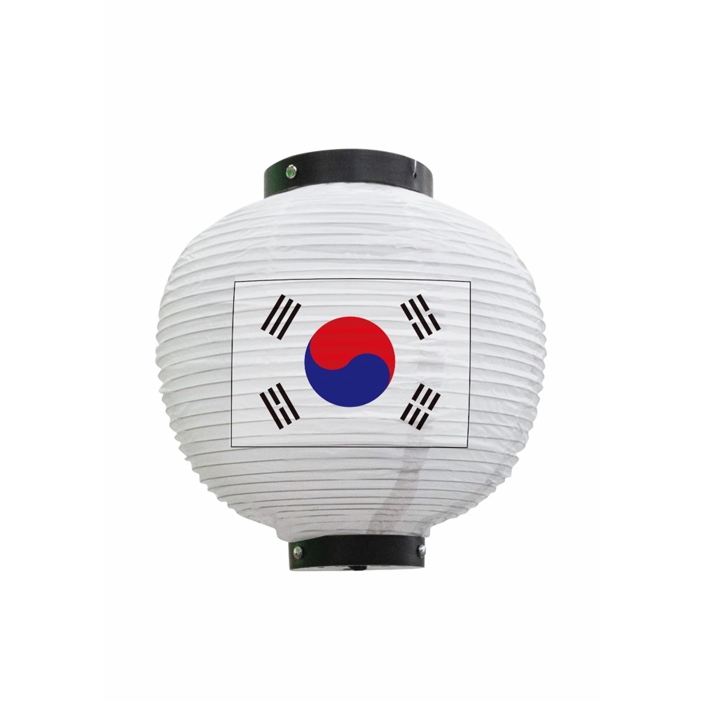 N] フルカラー提灯 韓国 八寸丸 白 54425 【受注生産品☆7】 | 提灯,柄