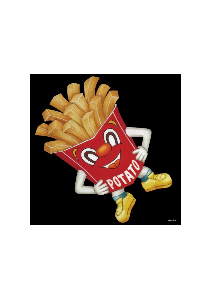 P ポテトキャラクター デコレーションシール ビッグ W600 H600mm No 受注生産 3 繁盛支援カタログvol 11 P292 デコレーションシール ワンピースデコシール ビッグサイズ のぼり屋工房 オンラインカタログ