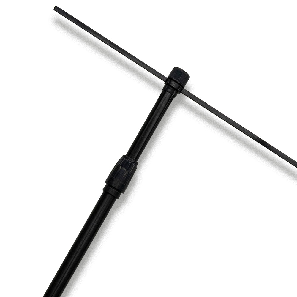 K〕2.4mポール/ALL黒（横棒コーティング加工）850mm No.68934【通常