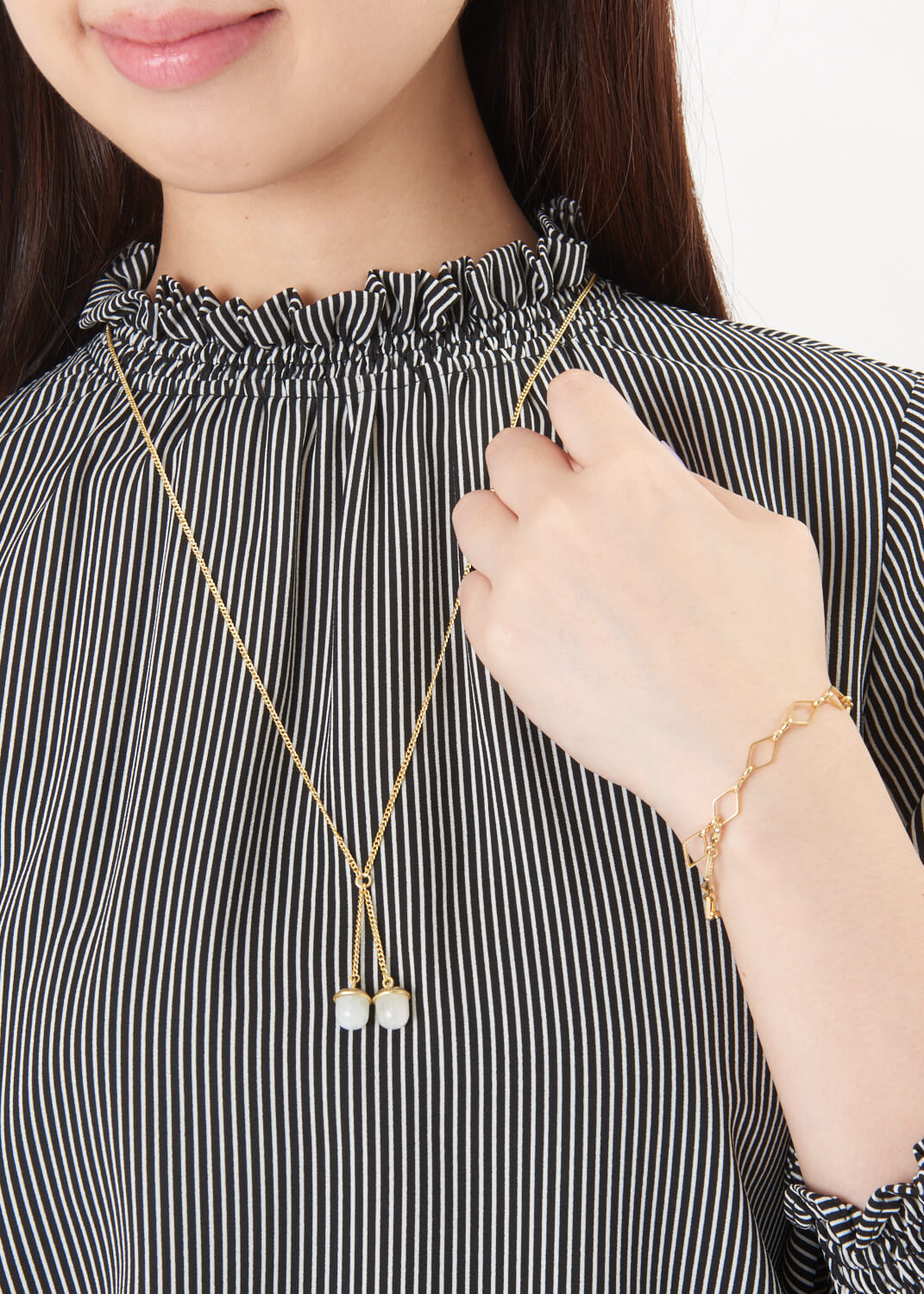 天然石】どんぐりチャームのネックレス | きれいめかわいいSサイズの