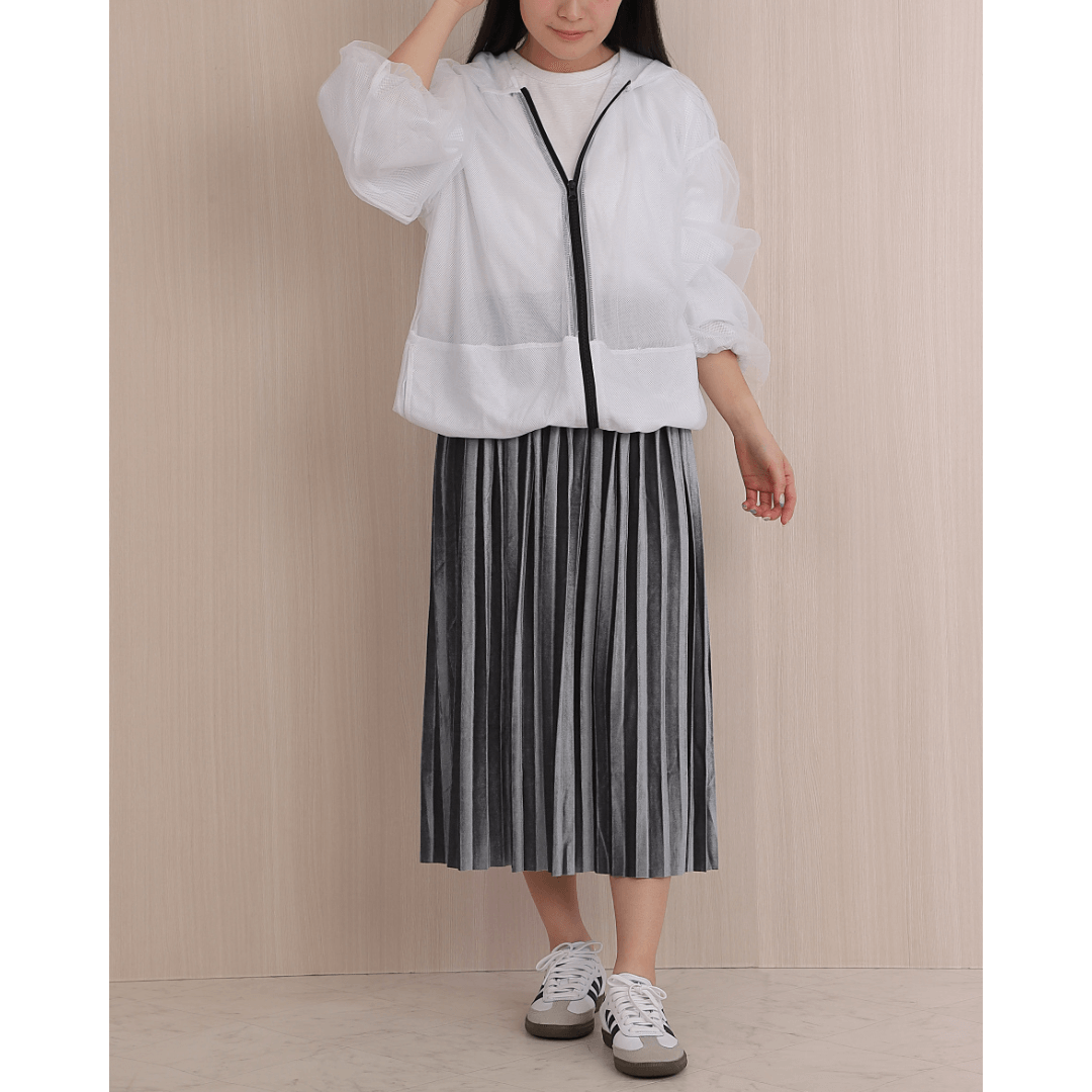 ベロア調生地]プリーツスカート | きれいめかわいいSサイズの