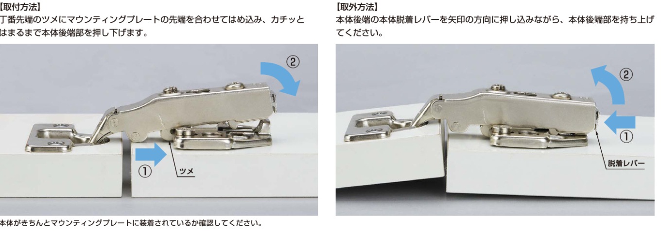 新品★重量扉用★スガツネスライド蝶番とマウンティングプレート2セット スガツネ工業/LAMP] スライド丁番 厚扉用 H151 最大18㎜かぶせ（出荷時