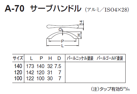〇取寄品 [シロクマ] A-70 サーブハンドル