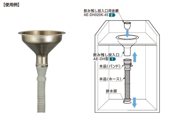 スガツネ工業/LAMP] 飲み残し投入口ホース AE-DH4540-1 AE-DH型用