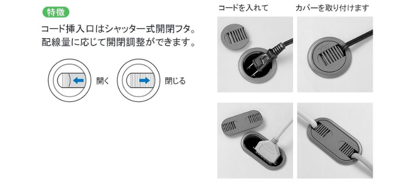 石黒製作所/PLA-PART] 配線用グロメット 円タイプ G809型 木製用