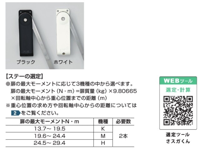 スガツネ工業/LAMP] ソフトダウンステー 重量扉用 HDS-10型 ※2本使い用※