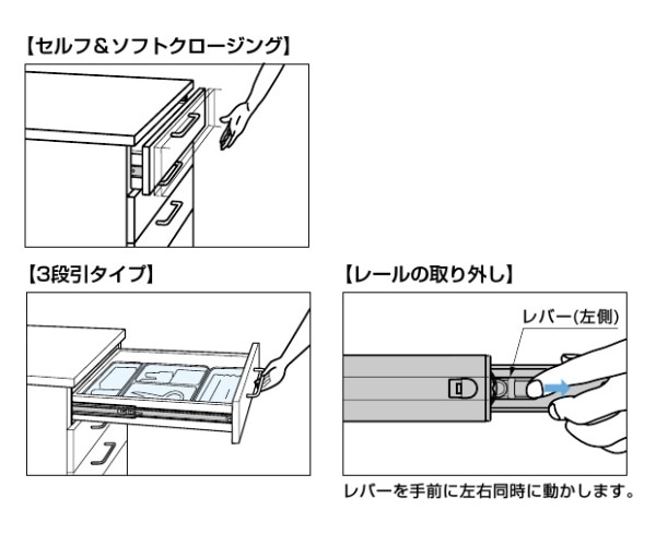 スガツネ工業/LAMP] スライドレール 3670 セルフ&ソフトクロージング