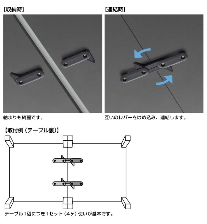 スガツネ工業/LAMP] テーブル連結部品 4881-020 軽量テーブル用