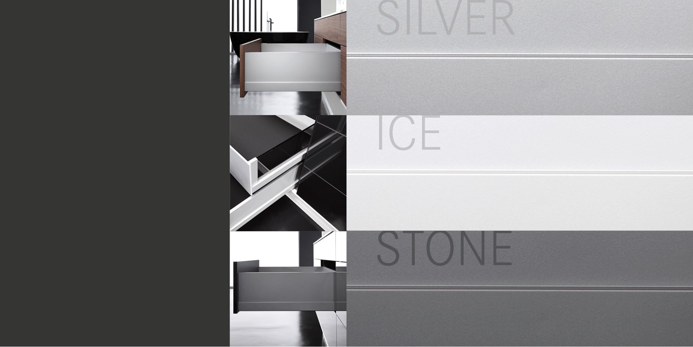 ハーフェレ] Grass Nova Pro Scala 標準引出し 側板高さ186㎜ ※ストーン色