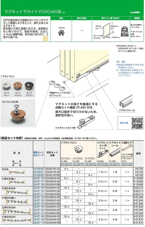 スガツネ工業/LAMP] FD30-MGFP 下ガイドピン 「FD30-MG関連部品」