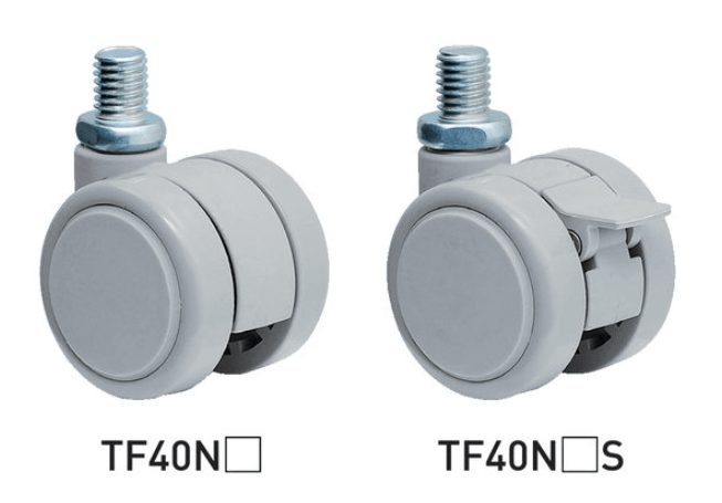 〇取寄品 [東海キャスター] TF40N型 双輪キャスター ネジ式