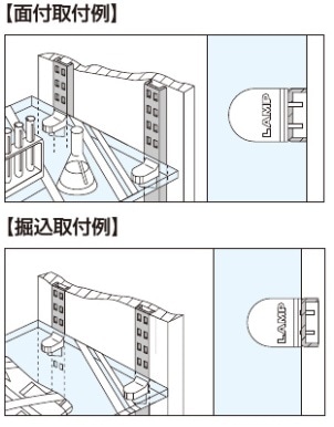 スガツネ工業/LAMP] ステンレス鋼製棚柱 SPHL-1820 重量用