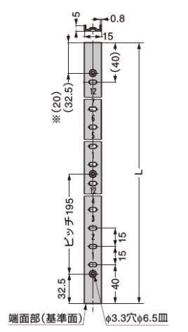 【未使用】スガツネ工業　棚柱 SP-1820　8本 SP-1820N ステンレス棚柱 SP型 LAMP(スガツネ工業) ヘアーライン 1