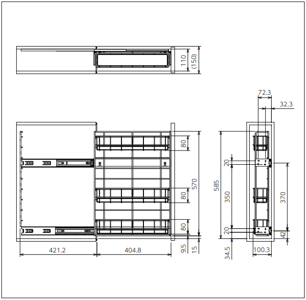 〇取寄品 [太田製作所] SBS-43F-E-ND2200 スライドストッカー