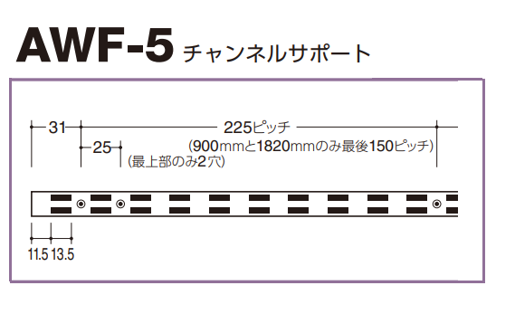 ロイヤル(AAシリーズ)] AWF-5 チャンネルサポート ※定尺寸法