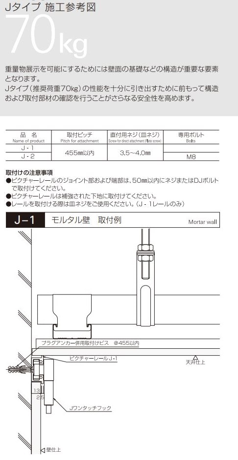 メーカー直送品 [タキヤ] ピクチャーレール J-1 レール 【送料