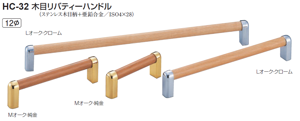 シロクマ HC-32 木目リバティーハンドル Lオーク・クローム 10本セット Amazon | シロクマ 木目リバティーハンドル 200mm ライトオーク