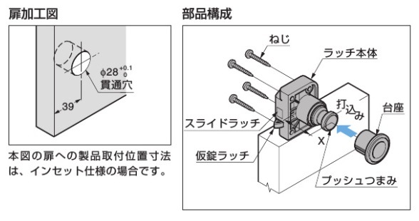 〇取寄品 [スガツネ工業] プッシュラッチ TLP型
