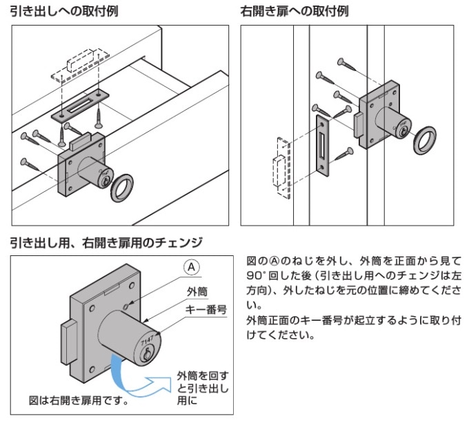 〇取寄品 [スガツネ工業] 面付シリンダー表示錠 2170型