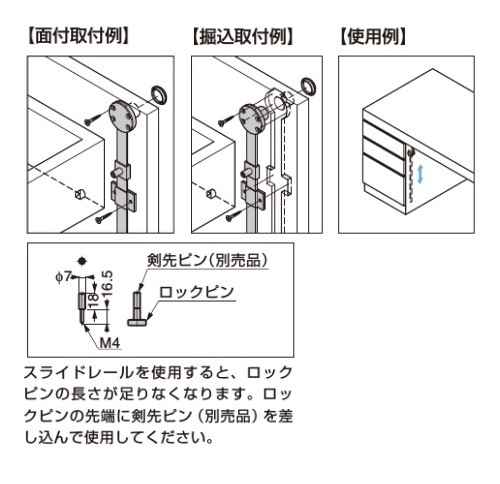 〇取寄品 [スガツネ工業] 側面付用オールロック ALS3310型