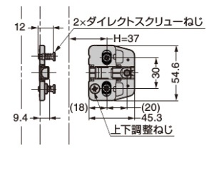 スガツネ工業/LAMP] ﾏｳﾝﾃｨﾝｸﾞﾌﾟﾚｰﾄ 150-P4W-32TH DS6.4×12 3つ穴 ﾀﾞｲﾚｸﾄ