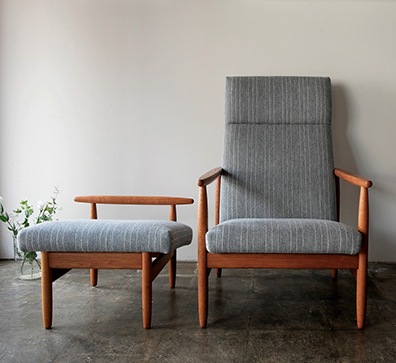 Highback chair set by Ejvind A. Johansson