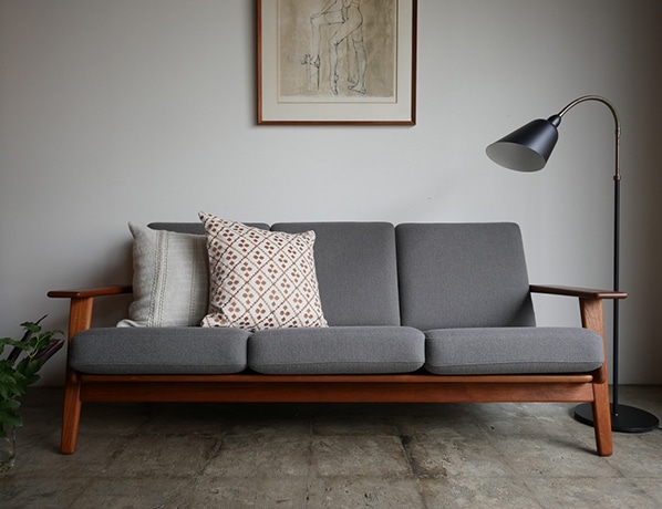 GE290 3seater sofa teak by Hans J.Wegner