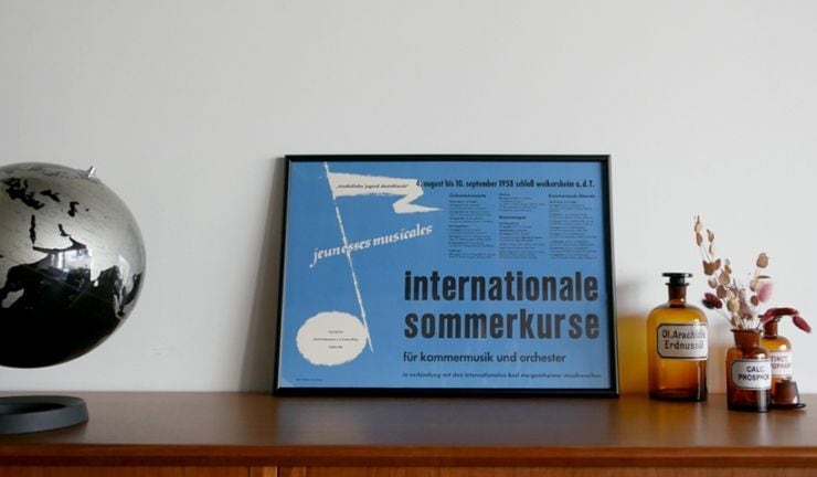 1958 Internationale summerkurse Poster
