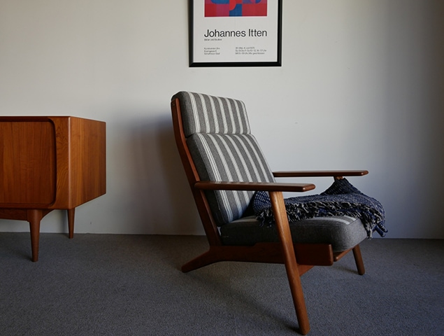 GE290A High Back Chair by Hans J.Wegner