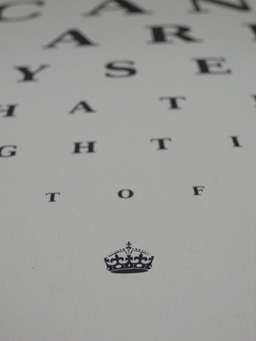 Rarely eye chart