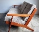 GE290 3seater sofa teak by Hans J.Wegenr