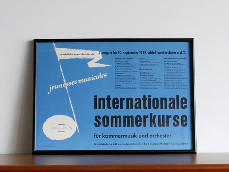 1958 Internationale summerkurse Poster