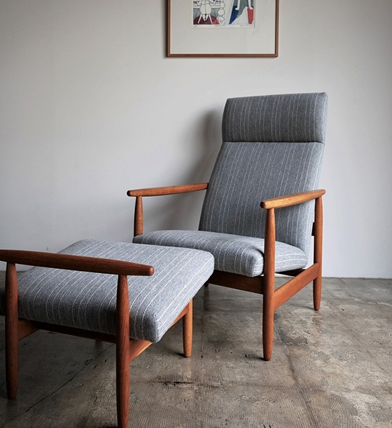 Highback chair set by Ejvind A. Johansson