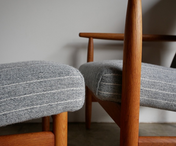 Highback chair set by Ejvind A. Johansson