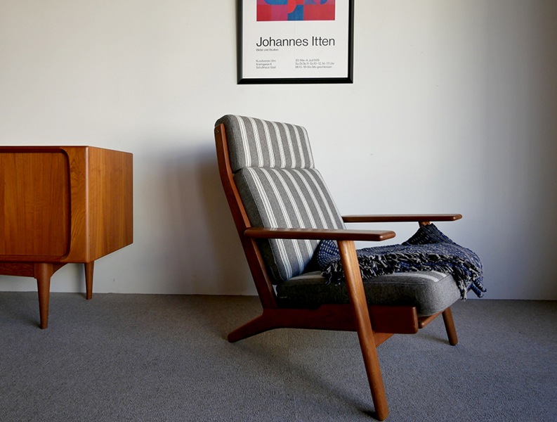 GE290A High Back Chair by Hans J.Wegner