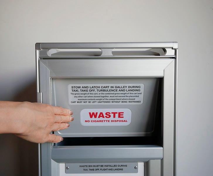 Airline Trolley for Waste - white